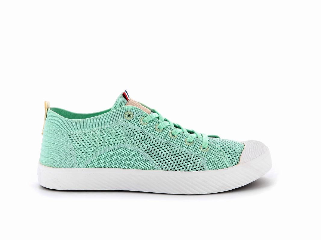 Palladium Pallaphoenix Knit Men's Low Top Sneakers Light Green (RBCK04697)